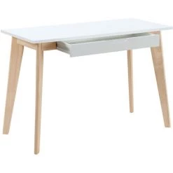 MILIBOO Bureau Scandinave Bois Blanc LEENA - Blanc -France MILIBOO Soldes 2022 14351053 2