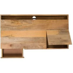 MILIBOO Bureau Industriel Manguier Massif Et Métal YPSTER - Bois Clair / Noir -France MILIBOO Soldes 2022 14368542 4