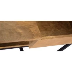 MILIBOO Bureau Industriel Manguier Massif Et Métal YPSTER - Bois Clair / Noir -France MILIBOO Soldes 2022 14368542 5