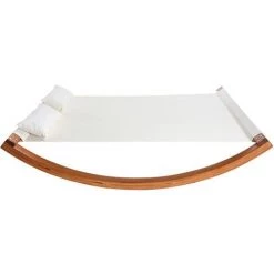 MILIBOO Hamac Transat De Jardin Double Blanc Cassé OUESSANT - Blanc Cassé