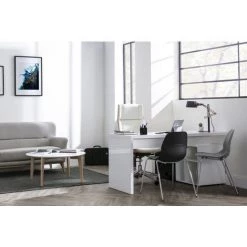 MILIBOO Bureau Design Rangements à Gauche MAXI - Blanc Laqué - Blanc Laqué -France MILIBOO Soldes 2022 14518166 5