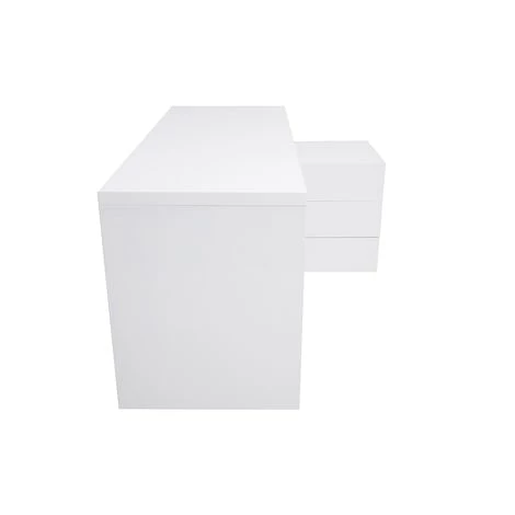 MILIBOO Bureau Design Brillant Rangements à Droite MAXI - Blanc Laqué - Blanc Laqué 5 MILIBOO Bureau Design Brillant Rangements à Droite MAXI - Blanc Laqué - Blanc Laqué – Image 3
