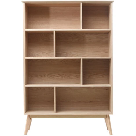 MILIBOO Bibliothèque Vintage 8 Casiers INGRID - Chêne Clair - Chêne Clair 3 MILIBOO Bibliothèque Vintage 8 Casiers INGRID - Chêne Clair - Chêne Clair