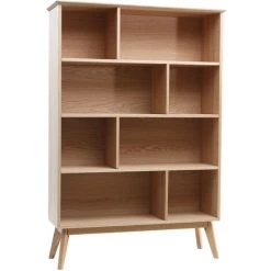 MILIBOO Bibliothèque Vintage 8 Casiers INGRID - Chêne Clair - Chêne Clair 7 MILIBOO Bibliothèque Vintage 8 Casiers INGRID - Chêne Clair - Chêne Clair -France MILIBOO Soldes 2022 14518179 2