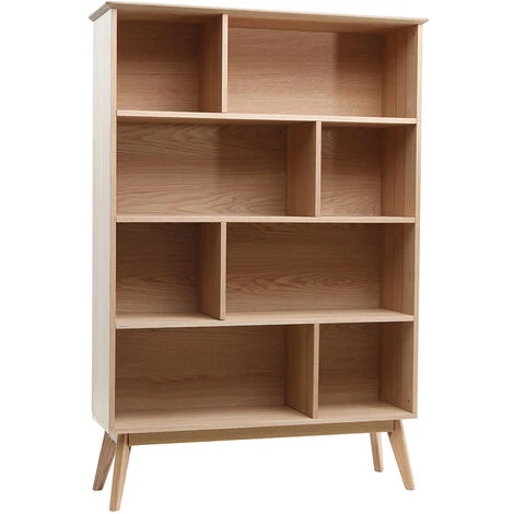 MILIBOO Bibliothèque Vintage 8 Casiers INGRID - Chêne Clair - Chêne Clair 4 MILIBOO Bibliothèque Vintage 8 Casiers INGRID - Chêne Clair - Chêne Clair – Image 2