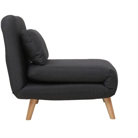 MILIBOO Fauteuil Scandinave Convertible Tissu Gris Foncé AMIKO - Gris Foncé 5 MILIBOO Fauteuil Scandinave Convertible Tissu Gris Foncé AMIKO - Gris Foncé – Image 3