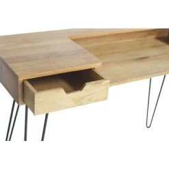 MILIBOO Bureau Design En Manguier Massif Et Métal Noir VIBES - Naturel -France MILIBOO Soldes 2022 14627752 3