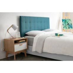 MILIBOO Tête De Lit Capitonnée En Tissu 140 Cm HALCION - Bleu Canard - Bleu Canard -France MILIBOO Soldes 2022 14627761 4