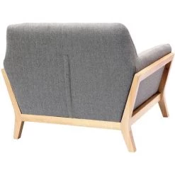 MILIBOO Fauteuil Design Pieds Bois YOKO - Gris Perle - Gris Perle -France MILIBOO Soldes 2022 14764459 3