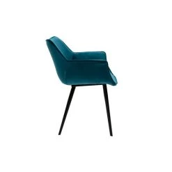 MILIBOO Chaise Design En Velours Pieds Métal VOLO - Bleu Pétrole Velours - Bleu Pétrole Velours -France MILIBOO Soldes 2022 14827856 3