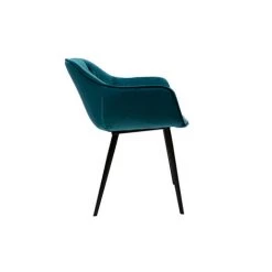 MILIBOO Chaises Design En Velours Pieds Métal (lot De 2) BURTON - Bleu Pétrole Velours - Bleu Pétrole Velours -France MILIBOO Soldes 2022 14827858 4
