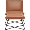 MILIBOO Fauteuil Vintage Marron Avec Repose Pied PHILO - Marron Clair -France MILIBOO Soldes 2022 14838455 1