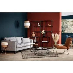 MILIBOO Fauteuil Vintage Marron Avec Repose Pied PHILO - Marron Clair -France MILIBOO Soldes 2022 14838455 5