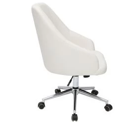 MILIBOO Fauteuil De Bureau Design SCARLETT - Blanc - Blanc -France MILIBOO Soldes 2022 14869722 3
