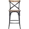 MILIBOO Tabouret De Bar Industriel En Bois Et Métal Vieilli Noir 65 Cm JAKE - Noir -France MILIBOO Soldes 2022 15117565 1