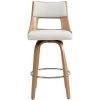 MILIBOO Tabouret De Bar Vintage Pivotant Bois GARBO - Bois Clair / Blanc - Bois Clair / Blanc -France MILIBOO Soldes 2022 15117574 1