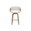 MILIBOO Tabouret De Bar Pivotant Bois 65 Cm BENT - Bois Clair / Blanc - Bois Clair / Blanc -France MILIBOO Soldes 2022 15117576 1