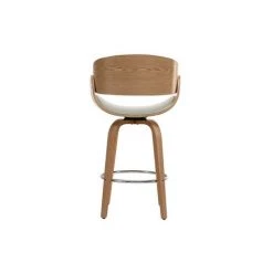 MILIBOO Tabouret De Bar Pivotant Bois 65 Cm BENT - Bois Clair / Blanc - Bois Clair / Blanc 9 MILIBOO Tabouret De Bar Pivotant Bois 65 Cm BENT - Bois Clair / Blanc - Bois Clair / Blanc -France MILIBOO Soldes 2022 15117576 4