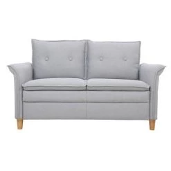 MILIBOO Canapé 2 Places En Tissu CLIFF - Gris Clair - Gris Clair