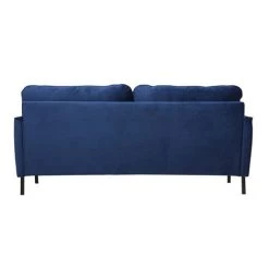 MILIBOO Canapé 3 Places En Velours Bleu BEKA - Bleu Foncé Velours -France MILIBOO Soldes 2022 15189361 4