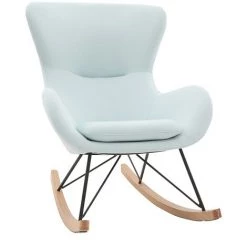 MILIBOO Rocking Chair Design Velours ESKUA - Vert Menthe - Vert Menthe -France MILIBOO Soldes 2022 15542436 3
