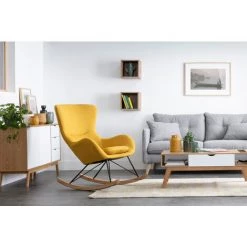 MILIBOO Rocking Chair Design Velours ESKUA - Vert Menthe - Vert Menthe -France MILIBOO Soldes 2022 15542436 5