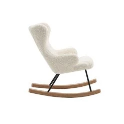 MILIBOO Rocking Chair Enfant Tissu Effet Peau De Mouton SHAUN - Blanc Cassé -France MILIBOO Soldes 2022 15542447 3