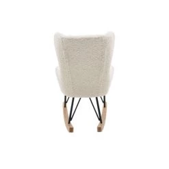 MILIBOO Rocking Chair Enfant Tissu Effet Peau De Mouton SHAUN - Blanc Cassé -France MILIBOO Soldes 2022 15542447 4