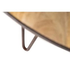 MILIBOO Table à Manger Ronde Industrielle Manguier Massif Et Métal D125 Cm ATELIER - Bois Clair / Noir -France MILIBOO Soldes 2022 15753545 4