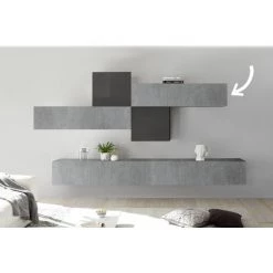 MILIBOO Élément Mural TV Horizontal Brillant ETERNEL - Béton - Gris -France MILIBOO Soldes 2022 15753560 5