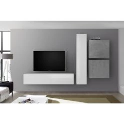 MILIBOO Élément Mural TV ETERNEL - Blanc Laqué - Blanc Laqué -France MILIBOO Soldes 2022 15753566 3