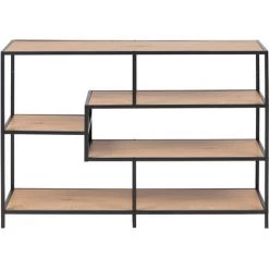 MILIBOO Console Industrielle Métal Noir Et Bois L114 Cm TRESCA - Bois Clair / Noir