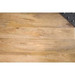 MILIBOO Table Haute Industrielle Rectangulaire En Manguier Massif Et Métal MADISON - Bois Clair / Noir -France MILIBOO Soldes 2022 15874709 4