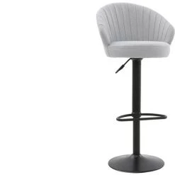 MILIBOO Tabouret De Bar Design Velours IZAAC - Gris - Gris -France MILIBOO Soldes 2022 15874711 2