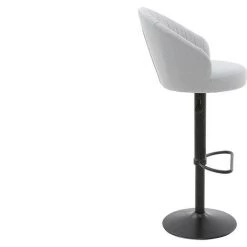 MILIBOO Tabouret De Bar Design Velours IZAAC - Gris - Gris -France MILIBOO Soldes 2022 15874711 3