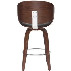 MILIBOO Tabouret De Bar Pivotant Bois 65 Cm WALNUT - Noyer / Noir - Noyer / Noir -France MILIBOO Soldes 2022 16458813 4