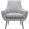 MILIBOO Fauteuil Design Gris Clair Et Métal Noir MONTANA - Gris Clair -France MILIBOO Soldes 2022 16612501 1