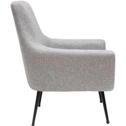 MILIBOO Fauteuil Design Gris Clair Et Métal Noir MONTANA - Gris Clair -France MILIBOO Soldes 2022 16612501 3