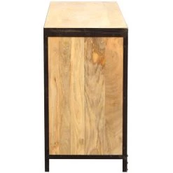 MILIBOO Commode 6 Tiroirs Manguier Massif Et Métal INDUSTRIA - Bois Clair / Noir -France MILIBOO Soldes 2022 16702618 4