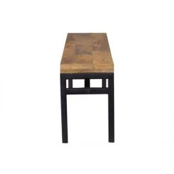 MILIBOO Banc Industriel Manguier Massif Et Métal L140 Cm YPSTER - Bois Clair / Noir -France MILIBOO Soldes 2022 16702619 3