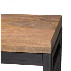 MILIBOO Banc Industriel Manguier Massif Et Métal L140 Cm YPSTER - Bois Clair / Noir -France MILIBOO Soldes 2022 16702619 4