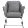 MILIBOO Fauteuil Design Tissu Structure Métal MONROE - Gris Foncé - Gris Foncé -France MILIBOO Soldes 2022 17409185 1
