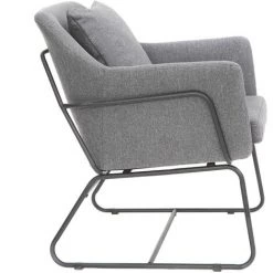 MILIBOO Fauteuil Design Tissu Structure Métal MONROE - Gris Foncé - Gris Foncé -France MILIBOO Soldes 2022 17409185 3