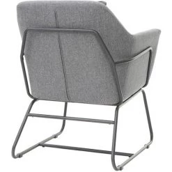 MILIBOO Fauteuil Design Tissu Structure Métal MONROE - Gris Foncé - Gris Foncé -France MILIBOO Soldes 2022 17409185 4