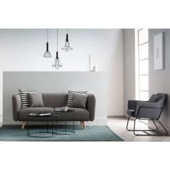 MILIBOO Fauteuil Design Tissu Structure Métal MONROE - Gris Foncé - Gris Foncé -France MILIBOO Soldes 2022 17409185 5