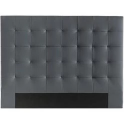 MILIBOO Tête De Lit Capitonnée 160 Cm HALCION - Gris Foncé - Gris Foncé