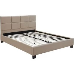 MILIBOO Lit Adulte Moderne 160 X 200 Cm Taupe SOLAL - Taupe -France MILIBOO Soldes 2022 17744399 4