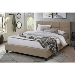 MILIBOO Lit Adulte Moderne 160 X 200 Cm Taupe SOLAL - Taupe -France MILIBOO Soldes 2022 17744399 5