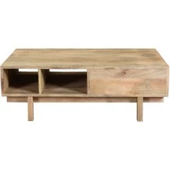 MILIBOO Table Basse Design Manguier Massif Et Laiton ZAIKA - Naturel -France MILIBOO Soldes 2022 17943796 4