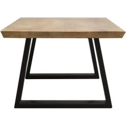 MILIBOO Table Basse En Manguier Massif Et Métal Noir VIJAY - Bois Clair / Noir -France MILIBOO Soldes 2022 17943802 3